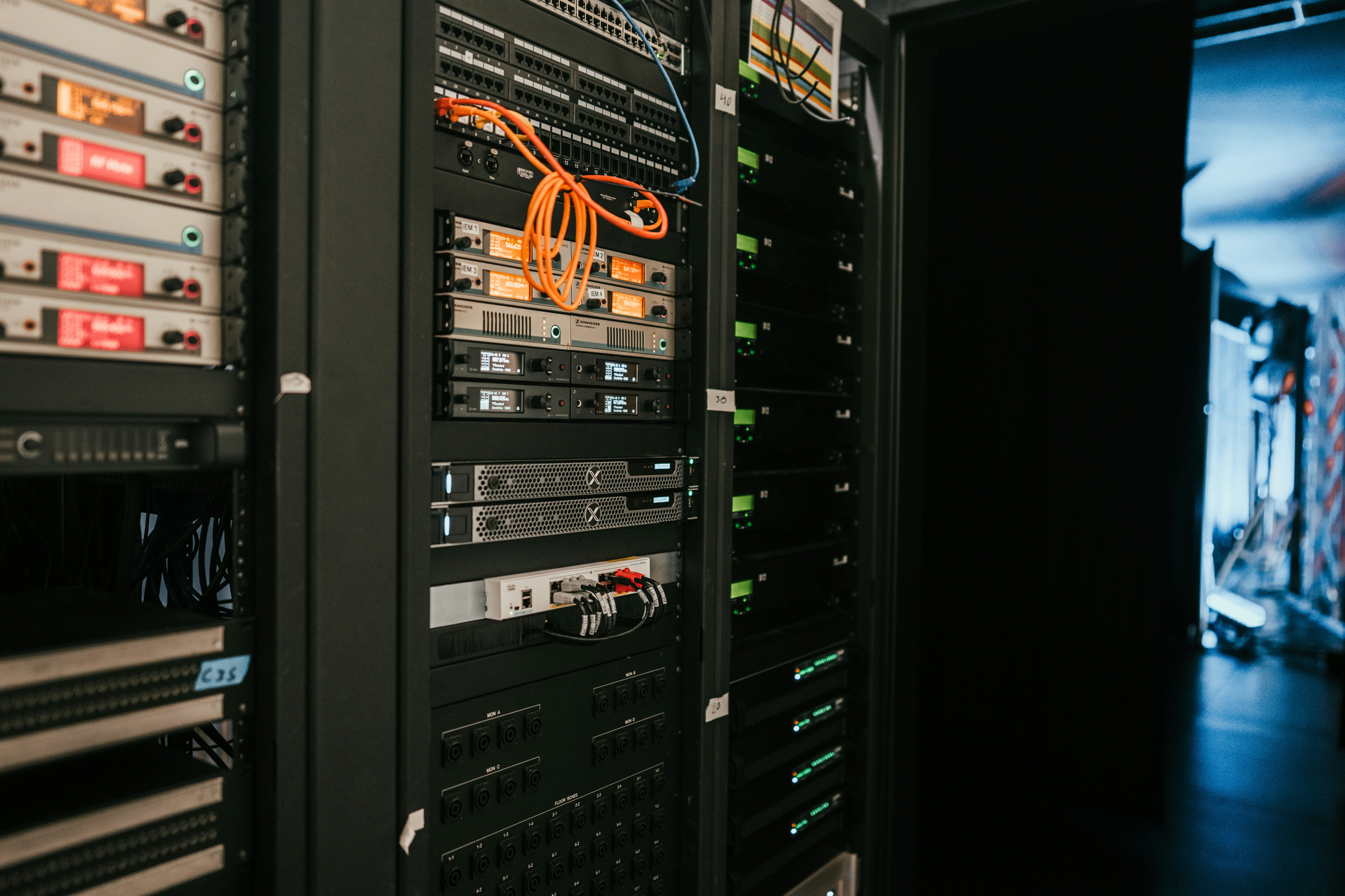 Server rack in operation