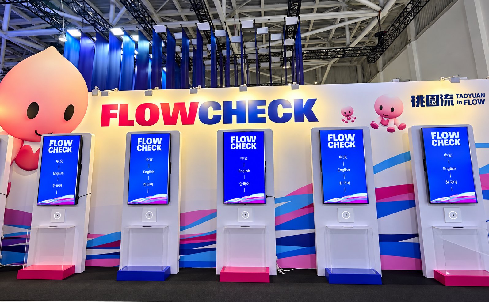 FLOW CHECK 結果站整排機台